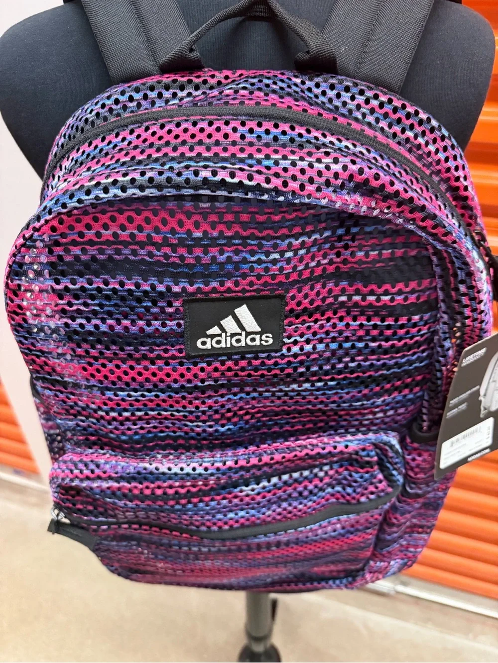 NWT Adidas Hermosa Mesh Sunset Shock Pink Pattern Backpack